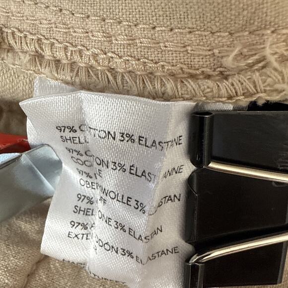 Free People Womens Billie Pleated Chino Shorts Size 6 Almond Milk Cotton Blend - Picture 8 of 8